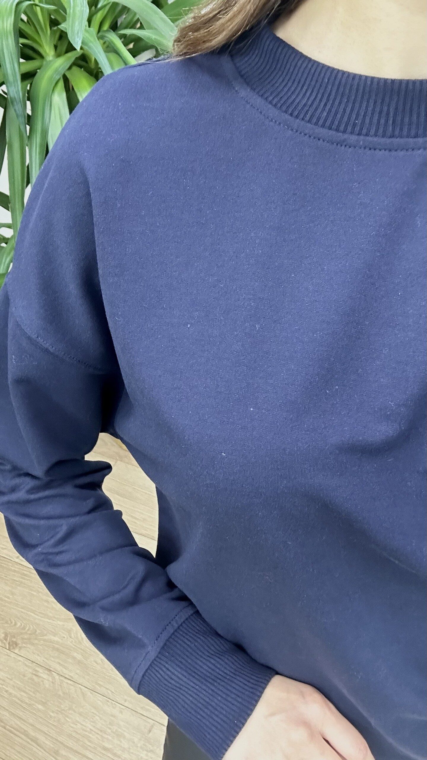 Lacivert Bisiklet Yaka Sweat - Görsel 2