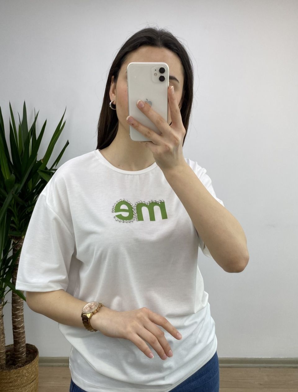 Yeşil “me” Baskılı Tshirt - Görsel 2