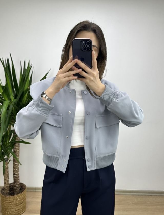 Gri Marka Model Bomber Ceket