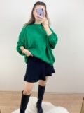Yeşil Oversize Triko Kazak