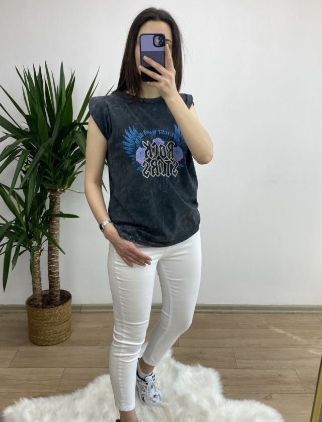 Rock Star Füme Tshirt