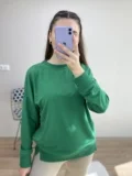 Yeşil Bisiklet Yaka Sweat