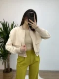 Bej Marka Model Bomber Ceket