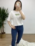 Yeşil “me” Baskılı Tshirt