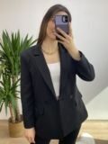 Siyah Rahat Kesim Blazer Ceket