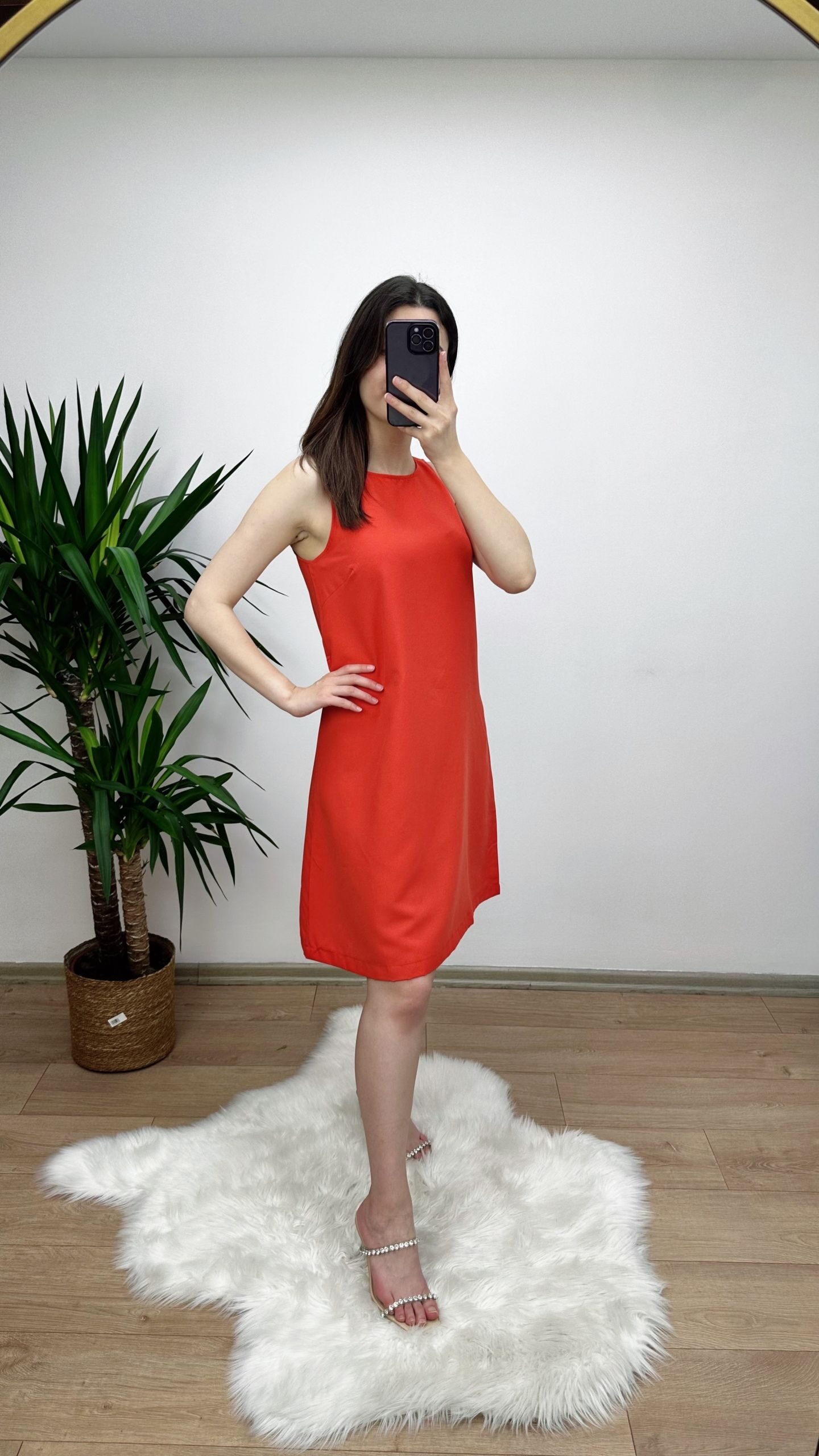 Turuncu Çan Model Elbise - Görsel 2