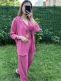 Pembe 3 Parça Krinkıl Takım