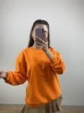 Turuncu Şardonlu Oversize Sweat