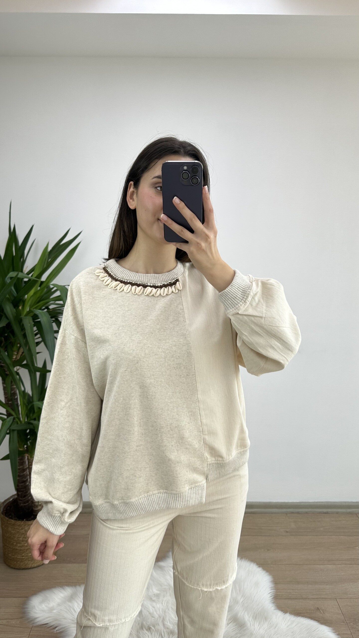 Deniz Kabuğu Detay Premium Sweat - Görsel 3