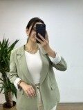 Mint Keten Blazer Ceket
