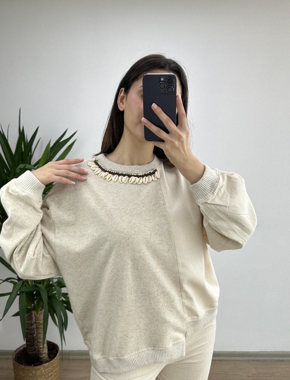 Deniz Kabuğu Detay Premium Sweat - Görsel 5