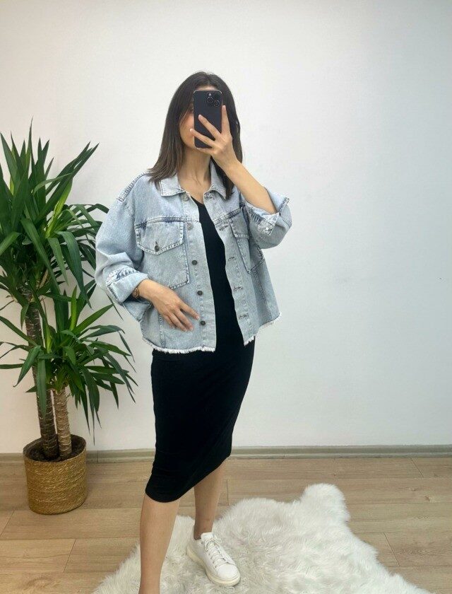 Rahat Kesim Denim Ceket