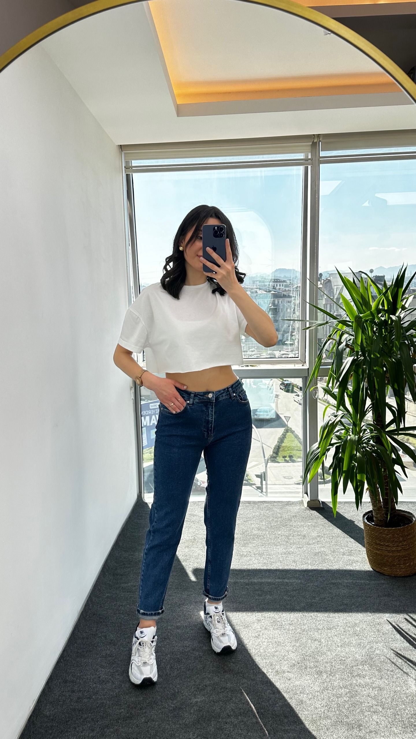 Mavi Karol Marka Likralı Momfit Jean - Görsel 3