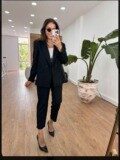 Siyah Double Premium Ceket Takım